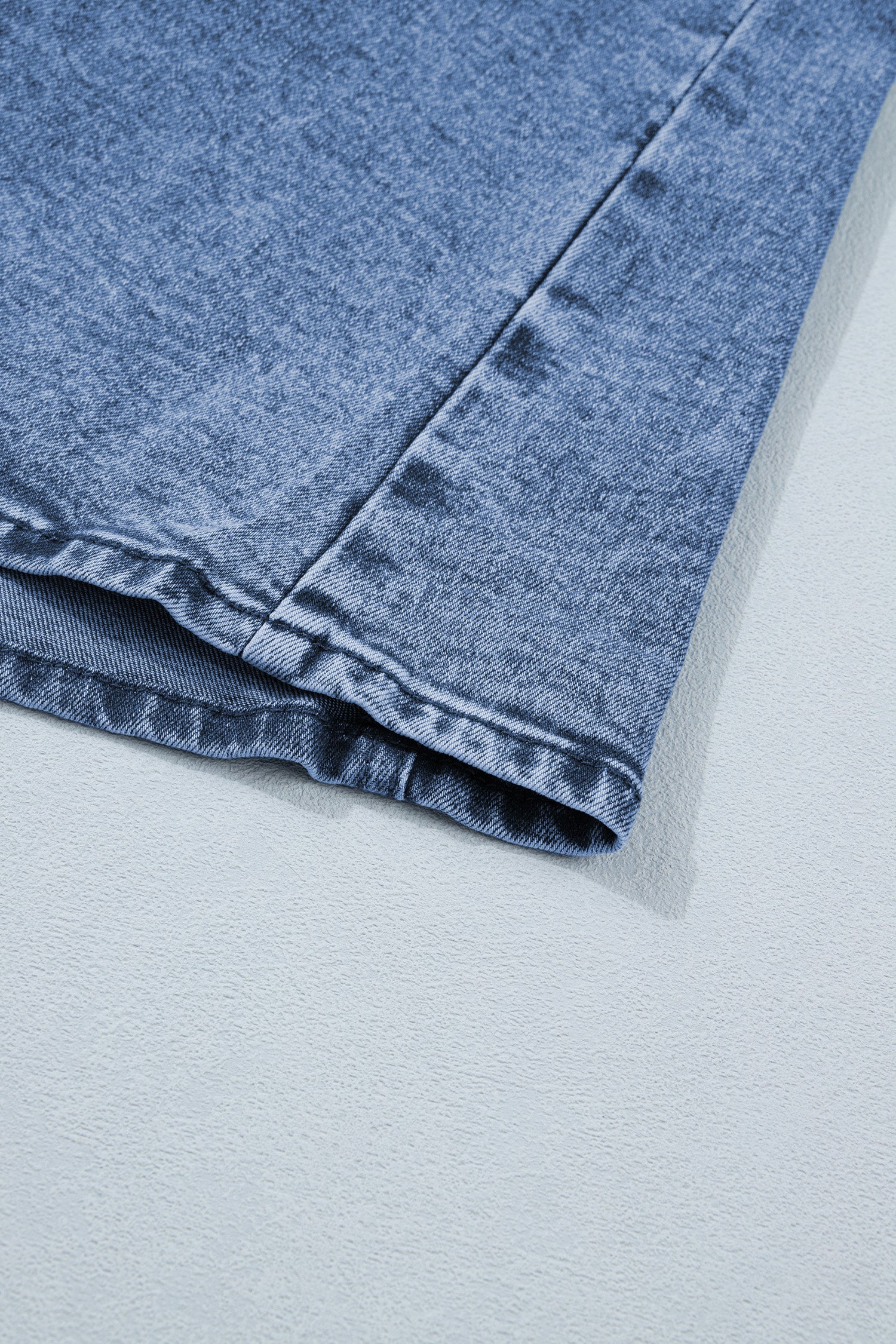 Ashleigh Blue Buttoned Front Slit Denim Vest