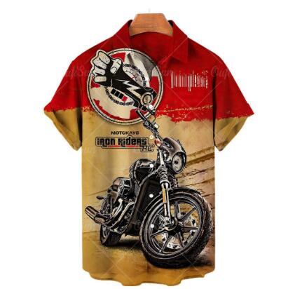 Men's Vintage Printed Short Sleeve Hawaiian Shirts