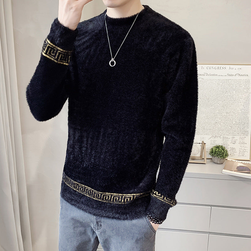 Mink High Collar Sweater for Men