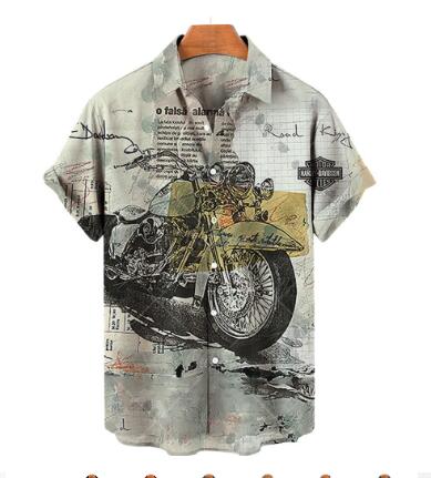 Men's Vintage Printed Short Sleeve Hawaiian Shirts
