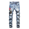 Native Embroidered Frayed Jeans