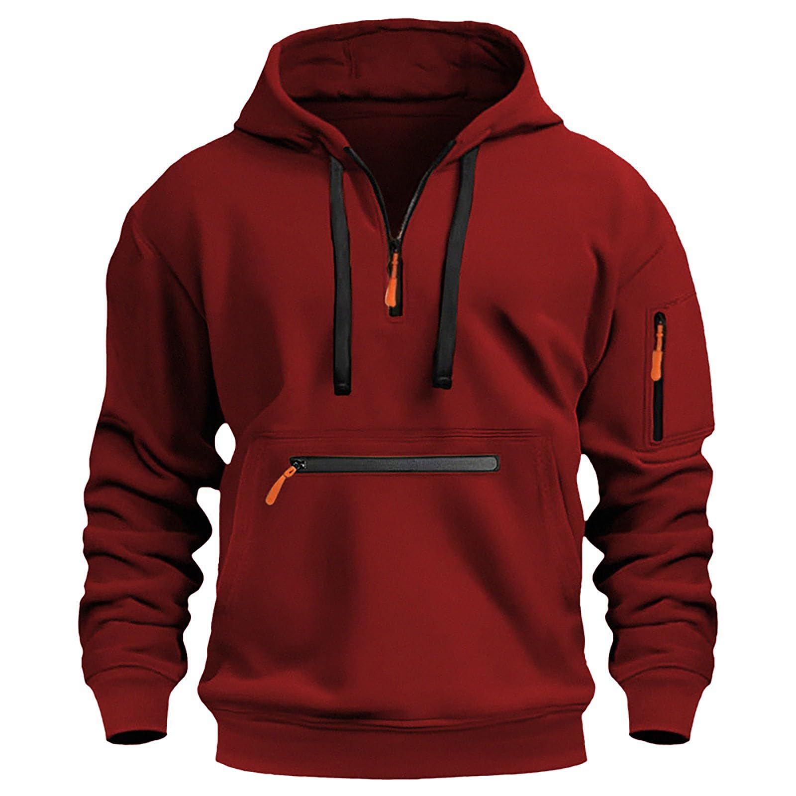 Tactical Sweatshirt Quarter Zip Cargo Pullover Hoodies